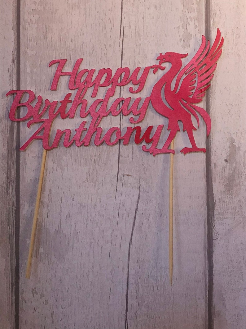 Liverpool fc cake topper personalised | Etsy