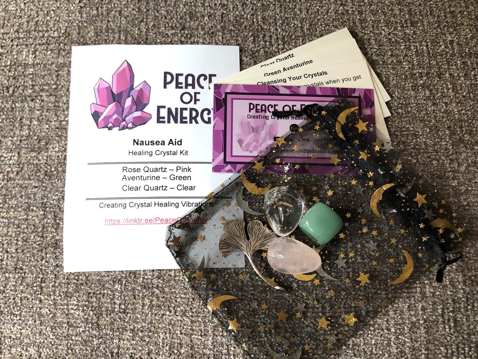 Nausea Aid Healing Crystal Set Healing Crystals and Stones Etsy