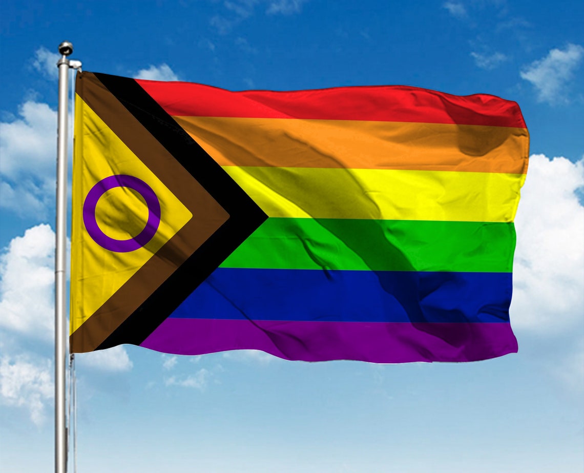 Intersex Inclusive Flag 3x5 ft Progress Pride Rainbow Flag | Etsy