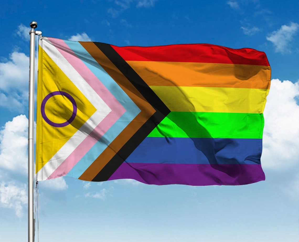 Intersex Inclusive Progress Pride Rainbow Flag 3x5 ft Banner | Etsy