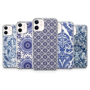 Classic Tiles Ornament Phone Case for iPhone 14, 13 Pro, 12 mini, 11, XR, 7+, 7 & Samsung A50, A51, S21, A53, Huawei P20, P30 Pro D58