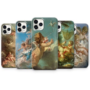 Franois Boucher Angels Phone Case for iPhone 14, 13 Pro, 12 mini, 11, XR, 7+, 7 & Samsung A50, A51, S21, A53, Huawei P20, P30 Pro D134