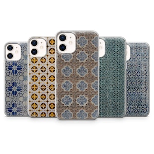 Classic Tiles Pattern Phone Case for iPhone 14, 13 Pro, 12 mini, 11, XR, 7+, 7 & Samsung A50, A51, S21, A53, Huawei P20, P30 Pro D51
