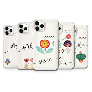 Romantic Cute Aesthetic Phone Case fit for iPhone 14, 13 Pro, 12 mini, 11, XR, 7+, 7 & Samsung A50, A51, S21, A53, Huawei P20, P30 ProD143