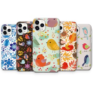 Cute Birds Children Phone Case fit for iPhone 14, 13 Pro, 12 mini, 11, XR, 7+, 7 & Samsung A50, A51, S21, A53, Huawei P20, P30 Pro D130