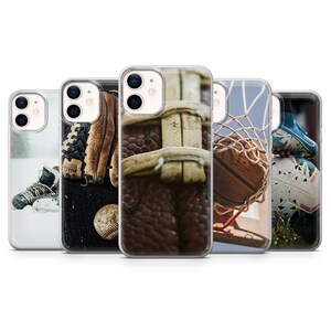 Sport Baseball Basketball Handytasche für iPhone 14, 13 Pro, 12 mini, 11, XR, 7+, 7 & Samsung A50, A51, S21, A53, Huawei P20, P30 Pro D14