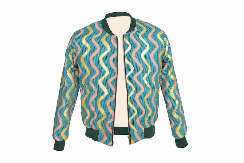 Unisex Reversible Winter Bomber Jacket Wax Print Ankara Etsy Australia