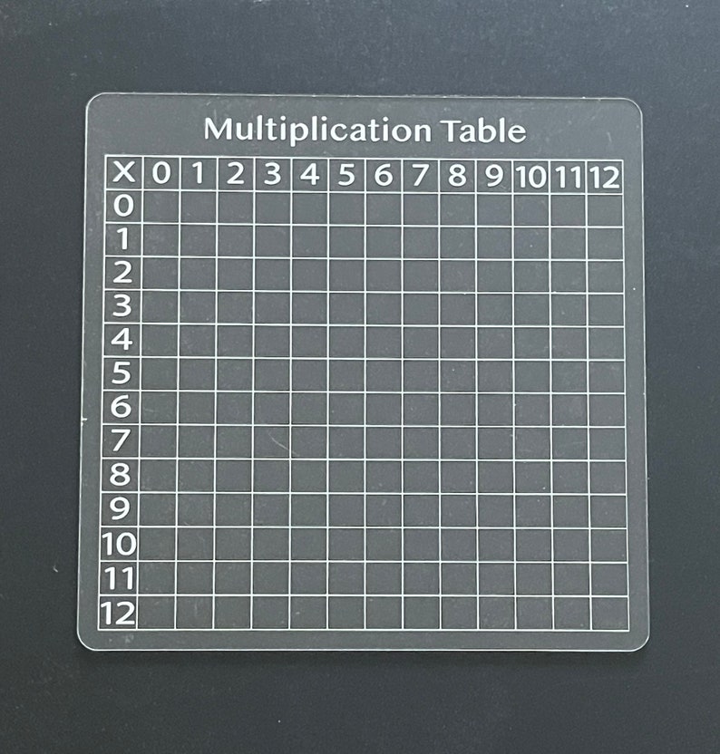 Math Table Svg Reusable Multiplication Table SVG - Etsy Canada