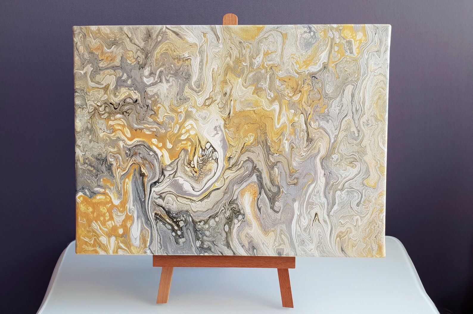Wall Decoration Gold Picture Abstract Wall Art From Acrylic Etsy