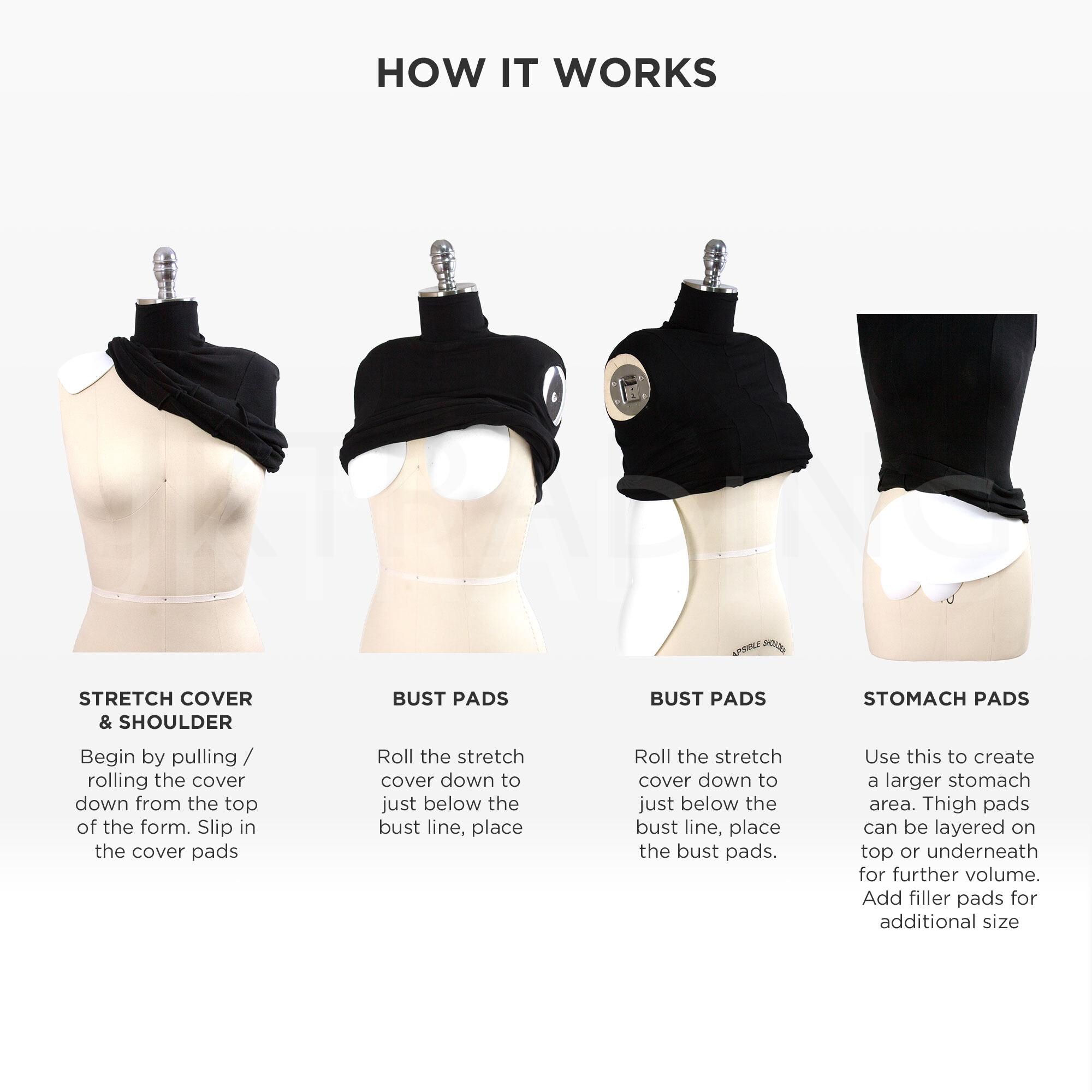 Jkcrafts Complete Dress Form Fitting System - Customise Your Dressmaker Form  W 17 Pcs Dress Pads -body Form Padding Set for Sewing Mannequin - Etsy