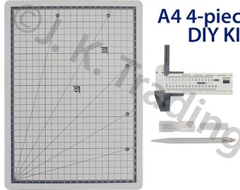 Various Sets of Scrapbooking Hobby Kits - A4 self healing cutting mat - Rotary Cutter - Scissors - Craft Knife - Circle Cutter - Penknife