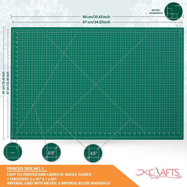 Jkcrafts Self Healing Cutting Mat A0 A1 A2 A3 A4 A5 Craft Mat Sewing