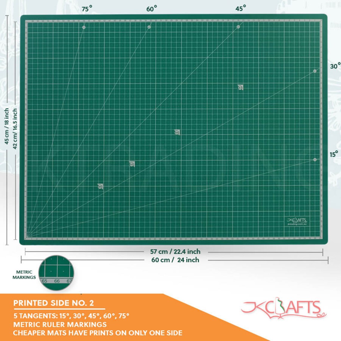Jkcrafts Self Healing Cutting Mat A0 A1 A2 A3 A4 A5 Craft Mat Sewing