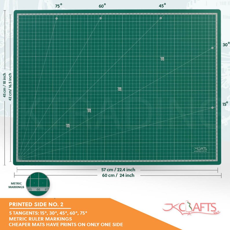 Jkcrafts Self Healing Cutting Mat A0 A1 A2 A3 A4 A5 Craft Mat Sewing