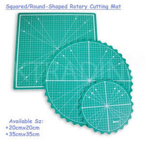 JKCrafts Self Healing Rotating Cutting Mat - Rotary Cutting Mat Quilt - Square or Round, 20/35cm
