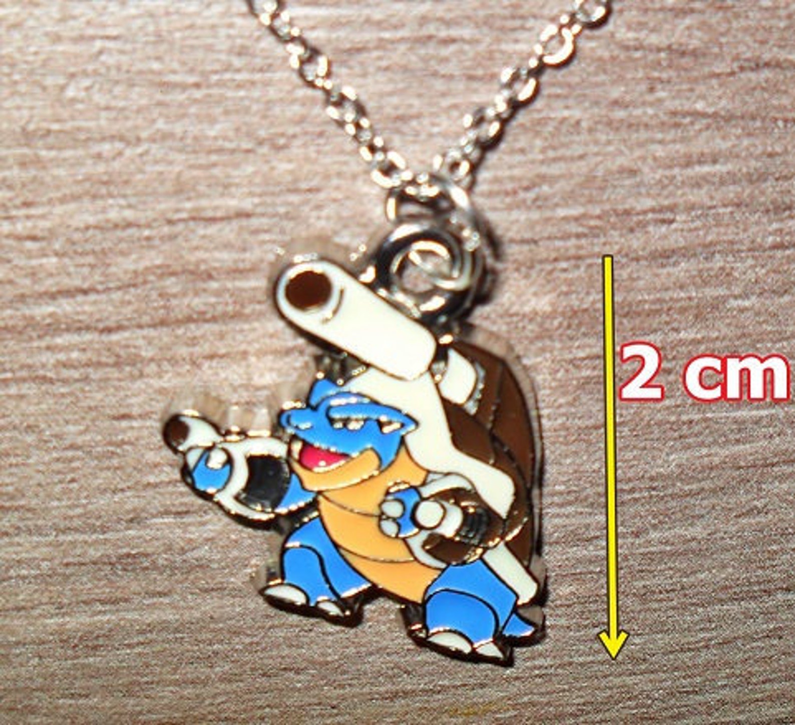 Hanging Necklace with Charm Pokemon Blastoise Tortank Turtok Etsy