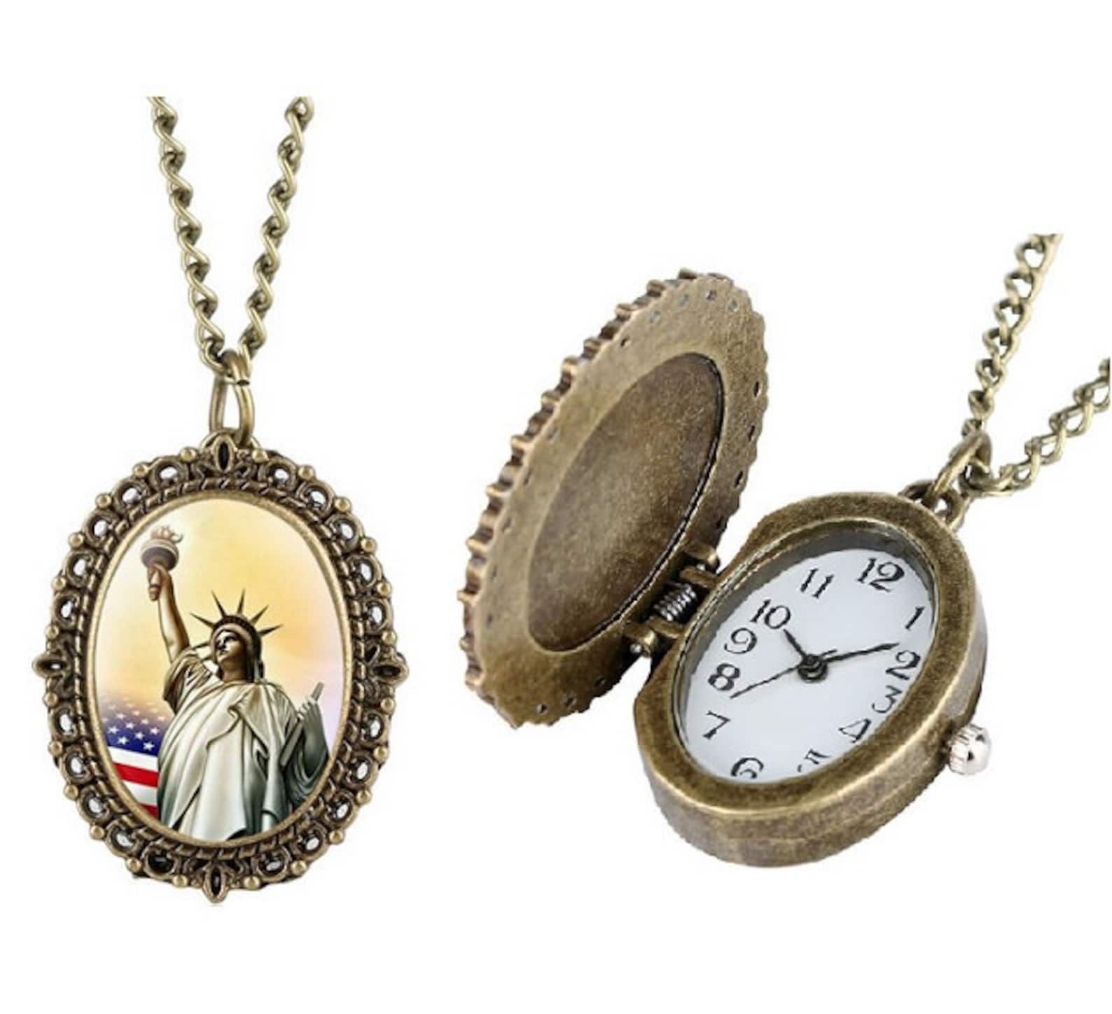 Statue of Liberty pocket watch Etsy
