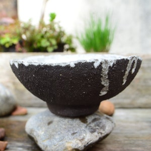 Unique ceramic bowl ,black ceramic bowl,handmade ceramic bowl,handbuild ceramic bowl,unique pottery bowl,keramik schale