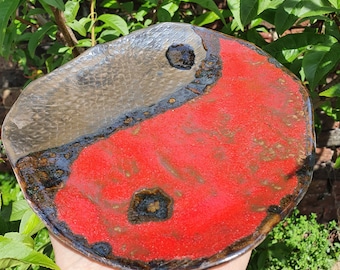 Unique ceramic plate, handmade ceramic platter, fruit plate,keramik teller, takerz ceramiczny.