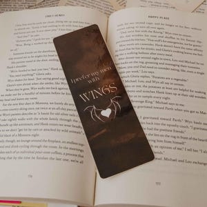 I Prefer My Men With Wings, Printed Laminated One Sided Bookmark