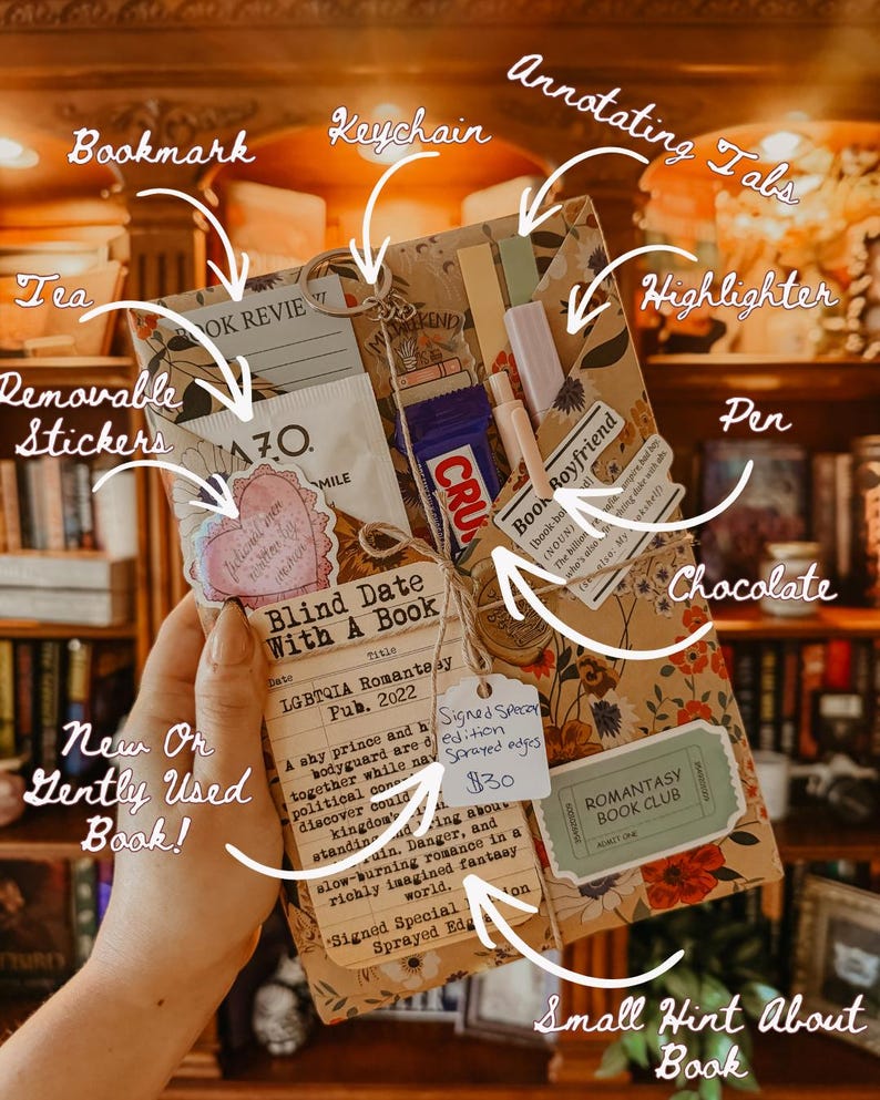 Blind Date With A Book, Mystery Book, Book Lovers Gift, Book Club, Thrifted Books image 1