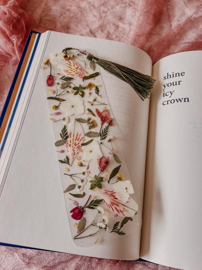 Mystery Pressed Floral Laminated Bookmark, Handmade, Made To Order With Real Pressed Flowers image 6