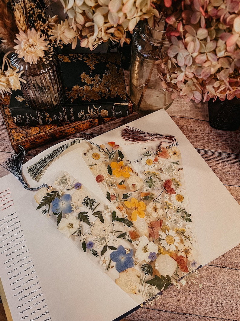 Mystery Pressed Floral Laminated Bookmark, Handmade, Made To Order With Real Pressed Flowers image 8
