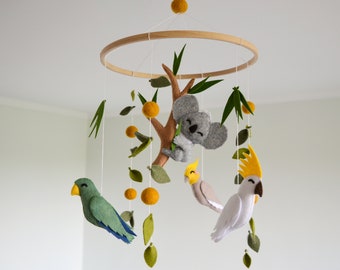 Mobile Koala und Papageien, australische Tiere Wanddeko, australische Tiere Wanddeko, australische Tiere Wanddeko