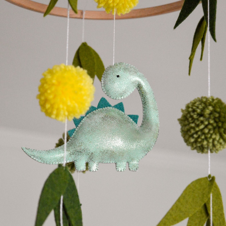 Dinosaur Baby Mobile Nursery Hanging Decor Dinosaur Nursery Etsy