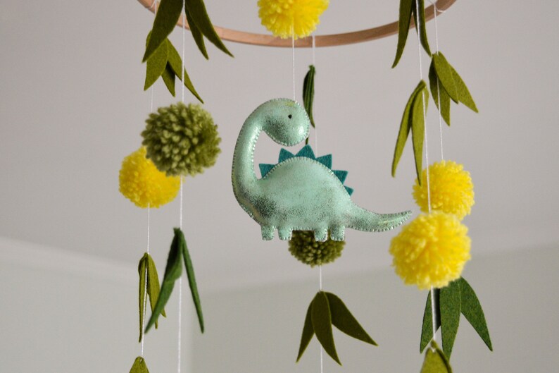 Dinosaur Baby Mobile Nursery Hanging Decor Dinosaur Nursery Etsy