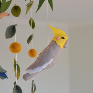 Mobile baby Australian animals baby mobile Nursery decor felt animals Baby mobile nursery Parrots baby mobile Crib mobile baby shower gift image 6