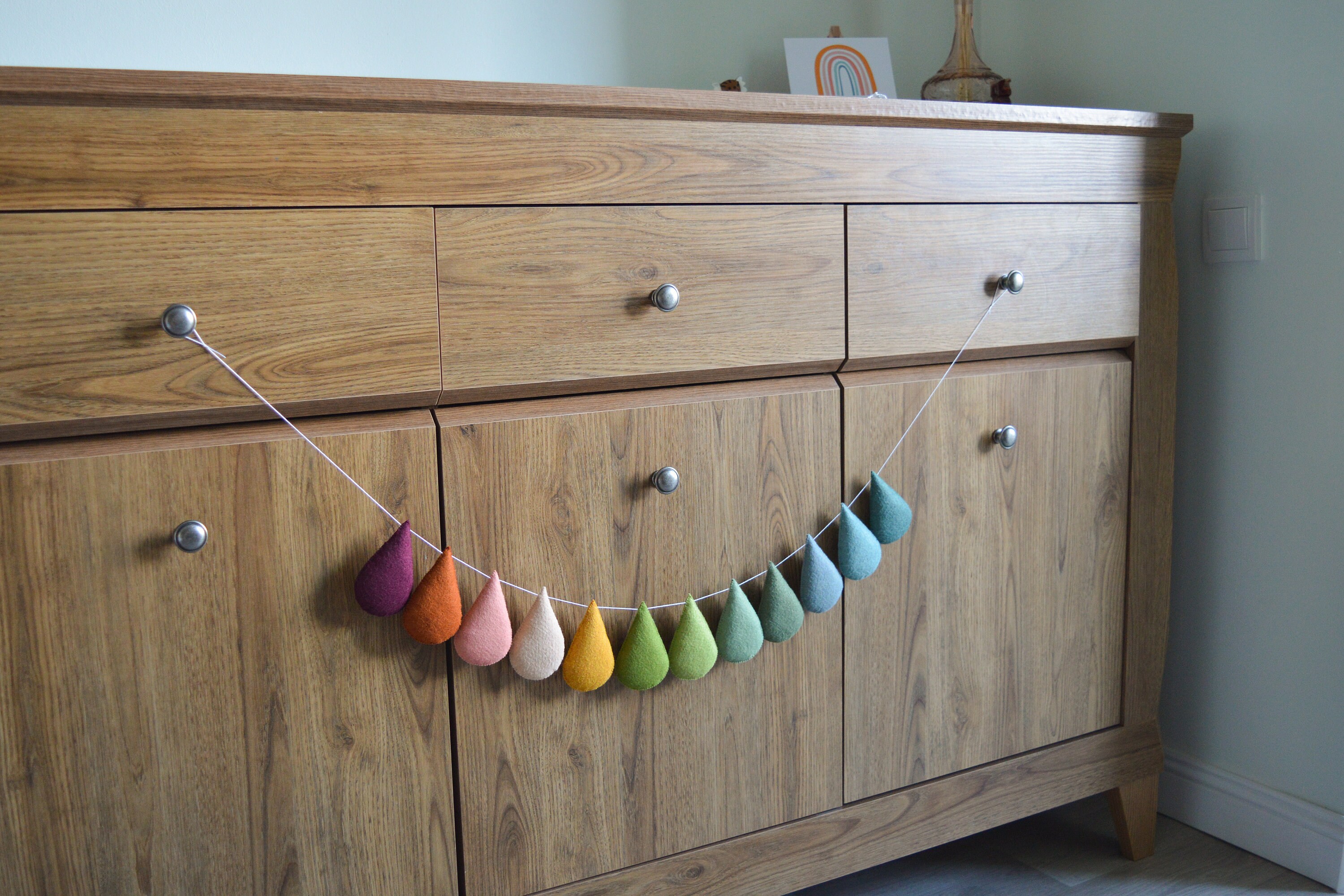 Garland for Nursery Baby Room Decor Garland Felt Droplet Etsy UK