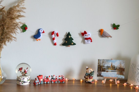 First Christmas gift Cute Christmas decor for baby nursery Christmas baby shower Christmas felt garland Babys first Xmas Baby first gift