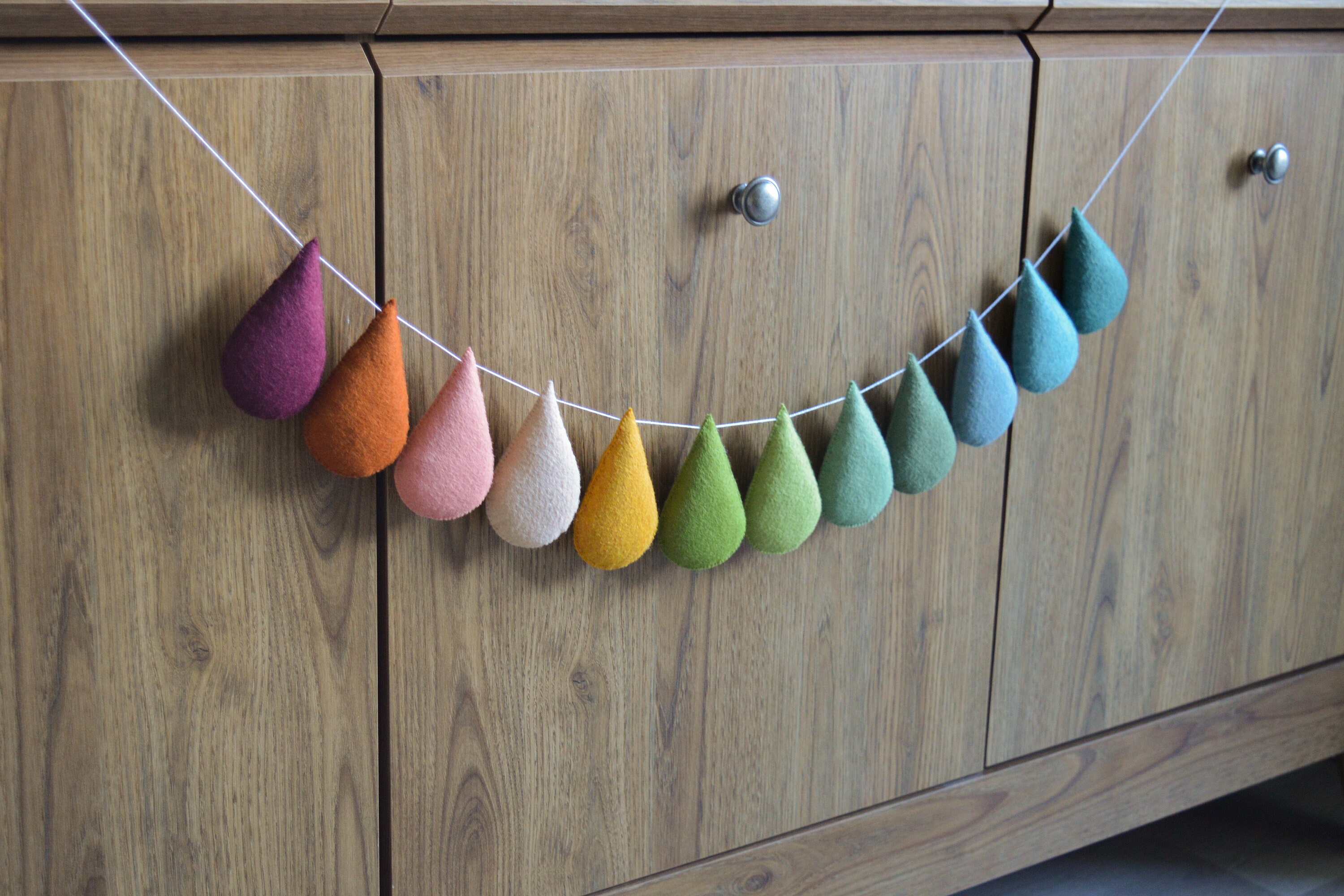 Garland for Nursery Baby Room Decor Garland Felt Droplet Etsy UK