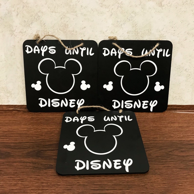 Disney Chalkboard Countdown Sign Days Until Disney Disney Etsy