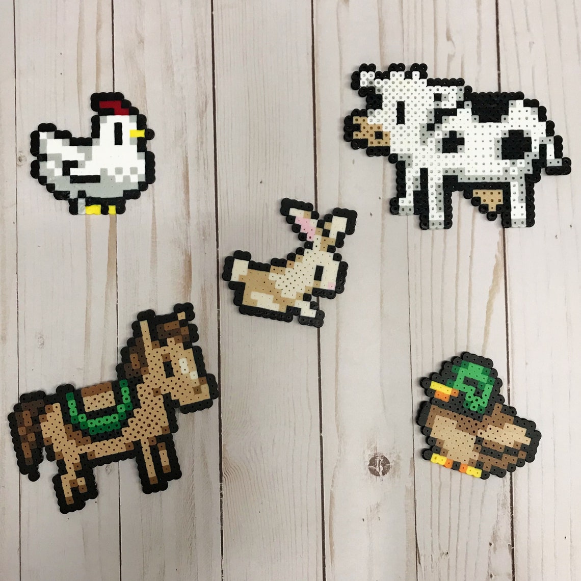 Stardew Valley Fuse Bead Art Perler Beads Farm Animals Etsy