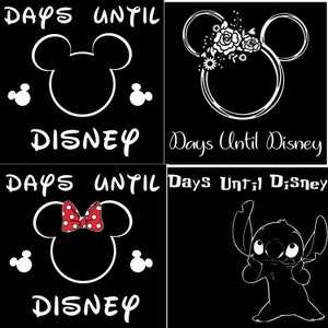 Disney Chalkboard Countdown Sign Days Until Disney Disney Decor Wall Hanging Holiday Decor Mickey Head Minnie Mouse Design image 7