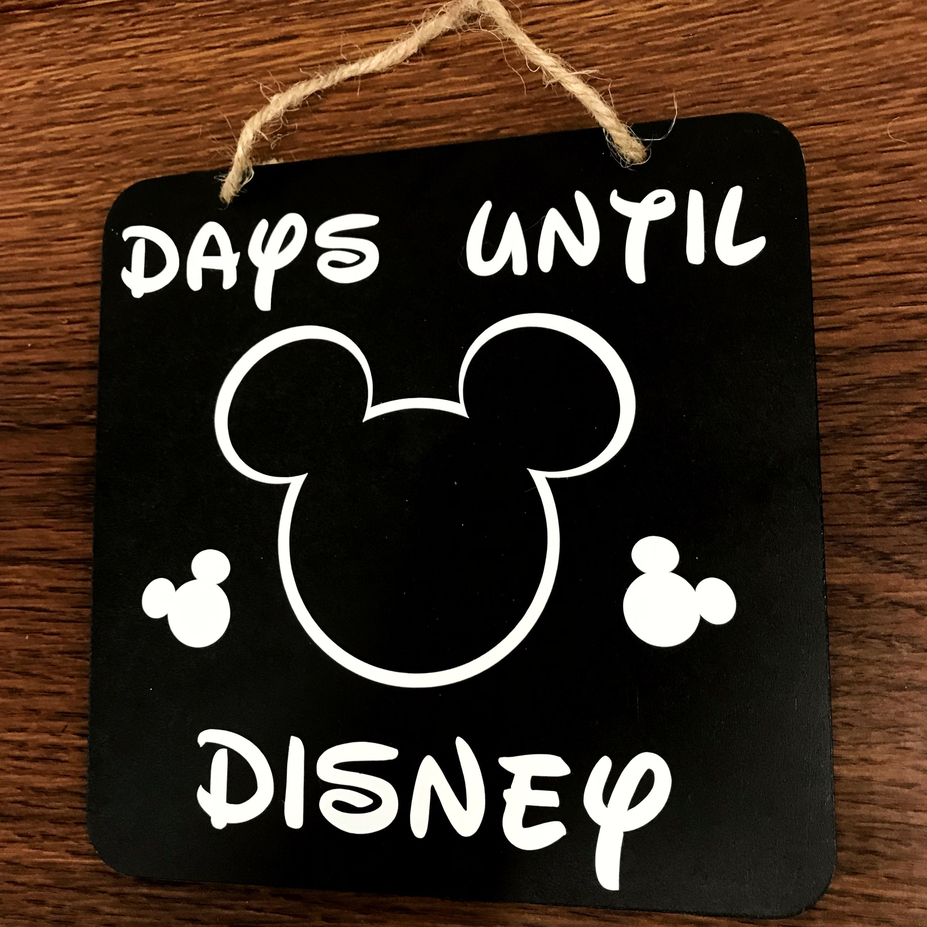 Disney Chalkboard Countdown Sign Days Until Disney Disney Etsy