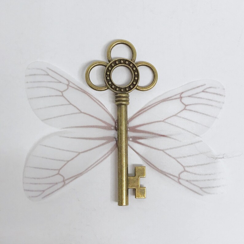Flying Key Ornament Charm Key With Wings Winged Key | Etsy