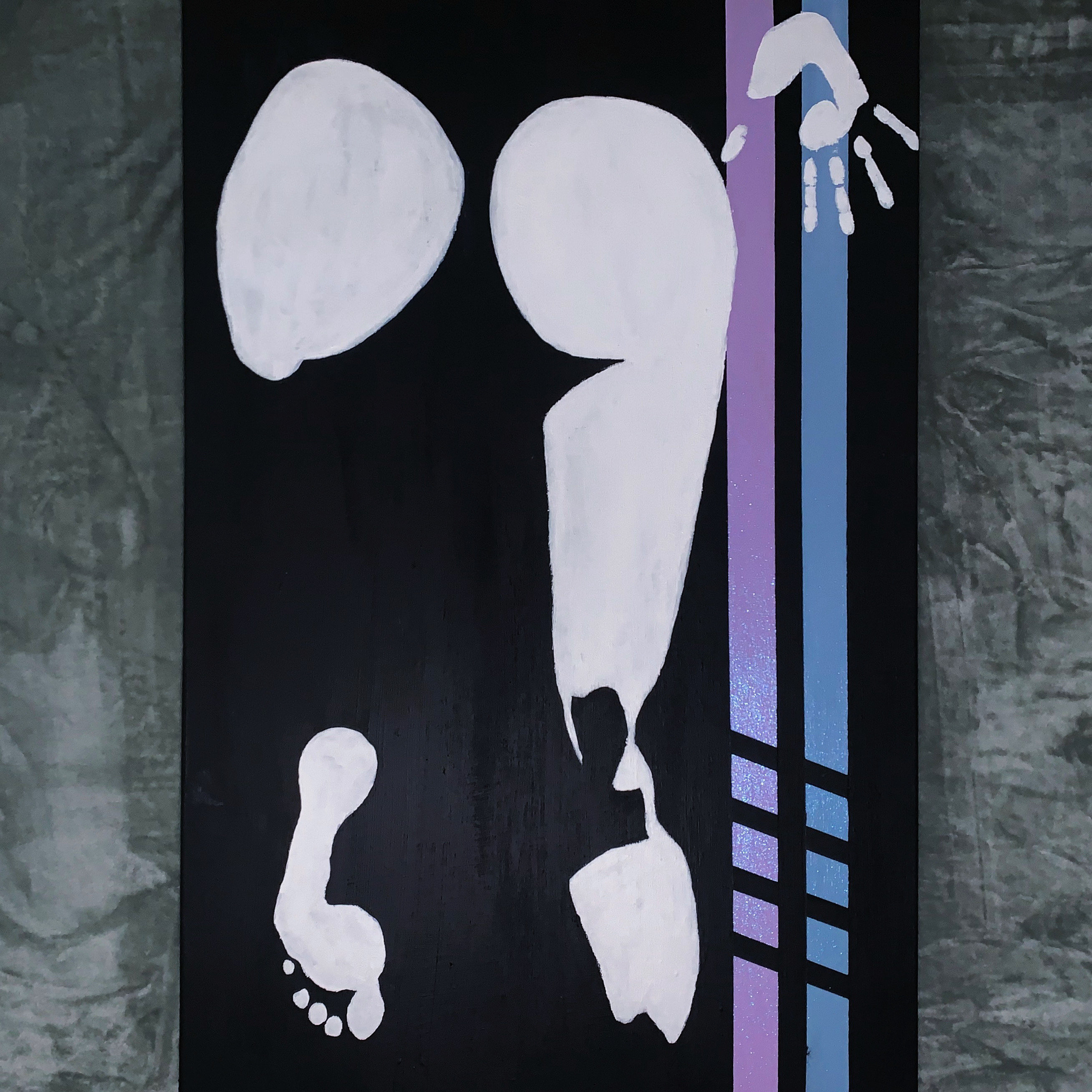 paint butt and sit on canvas paint butt and sit on canvas