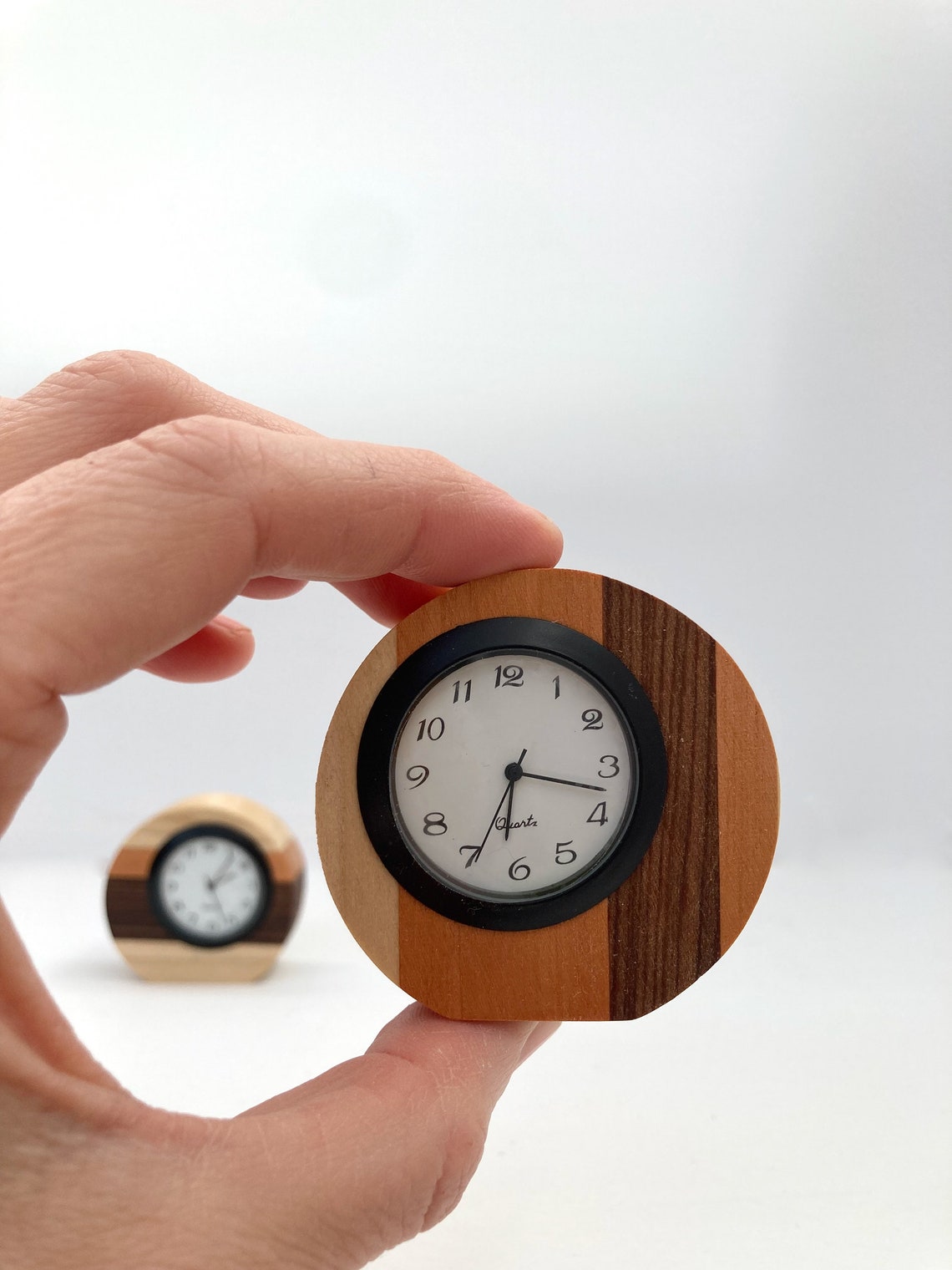 Sunset Clock Tiny Wood Clock Bedside Clock Office Clock Etsy