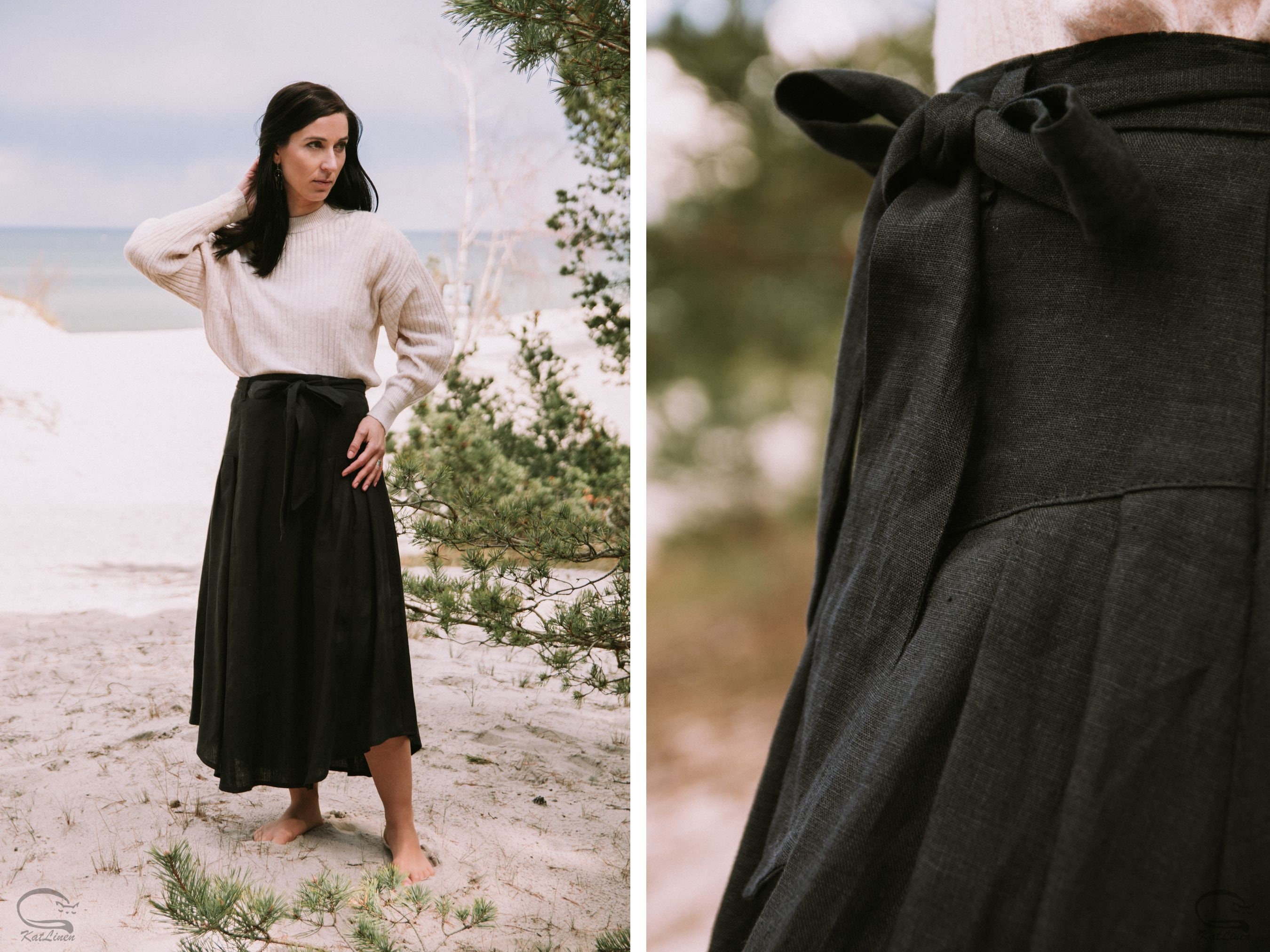How to style top black a line skirt