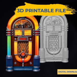 Retro Jukebox STL File – 3D Printable Music Decor Model