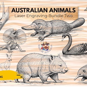 Australian Animals Laser Engraving Bundle Volume Two – Digital Download (SVG, DXF, PNG)