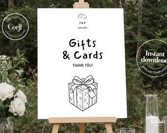 de CADEAUX ET CARTES DE BORD | signe de mariage noir et blanc minimaliste | illustration dessinée à la main | style manuscrit | moderne | numérique | A03