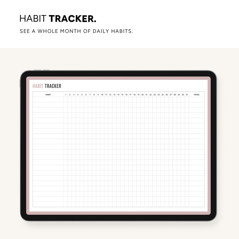 Cute Goodnotes Template,habit Tracker Pdf,routine Tracker,digital