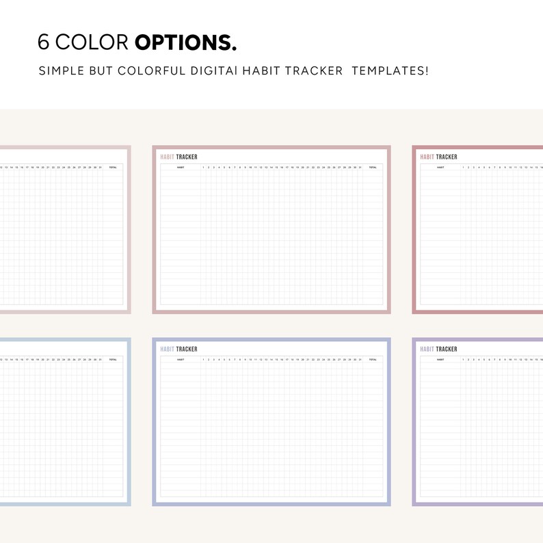 Cute Goodnotes Template,habit Tracker Pdf,routine Tracker,digital