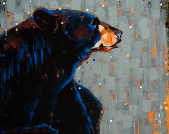 Black Bear Spirit Animal Premium Archival Matte Art Print