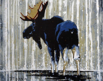 Antlers - Bull Moose - Spirit Animal - Premium Archival Matte Art Print