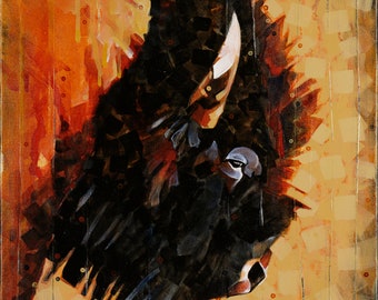 Bisonte - Bufalo - Stampa artistica opaca premium